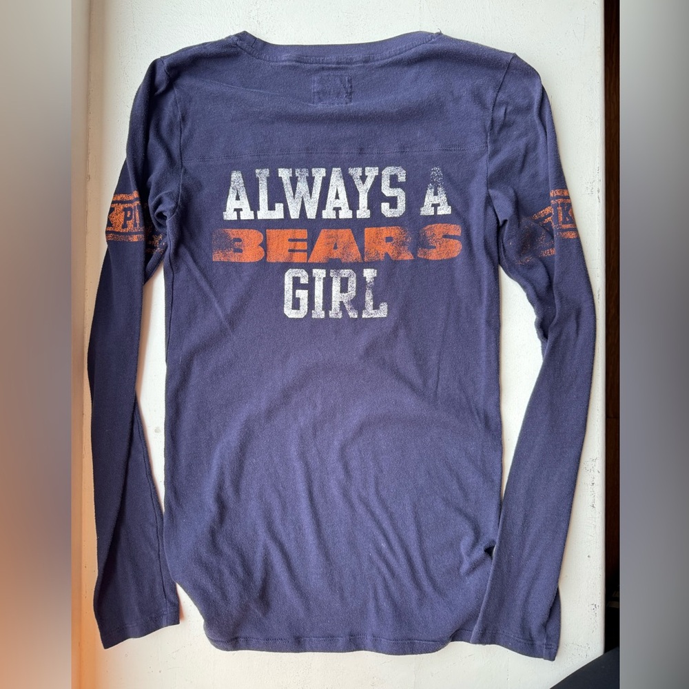 PINK VICTORIA'S SECRET Chicago Bears Long sleeve shirt Vintage Rare Size XS - Picture 5 of 6
